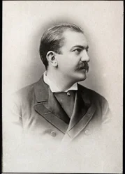 Portrett av Milan I av Serbia (1854-1901), konge av Serbia.